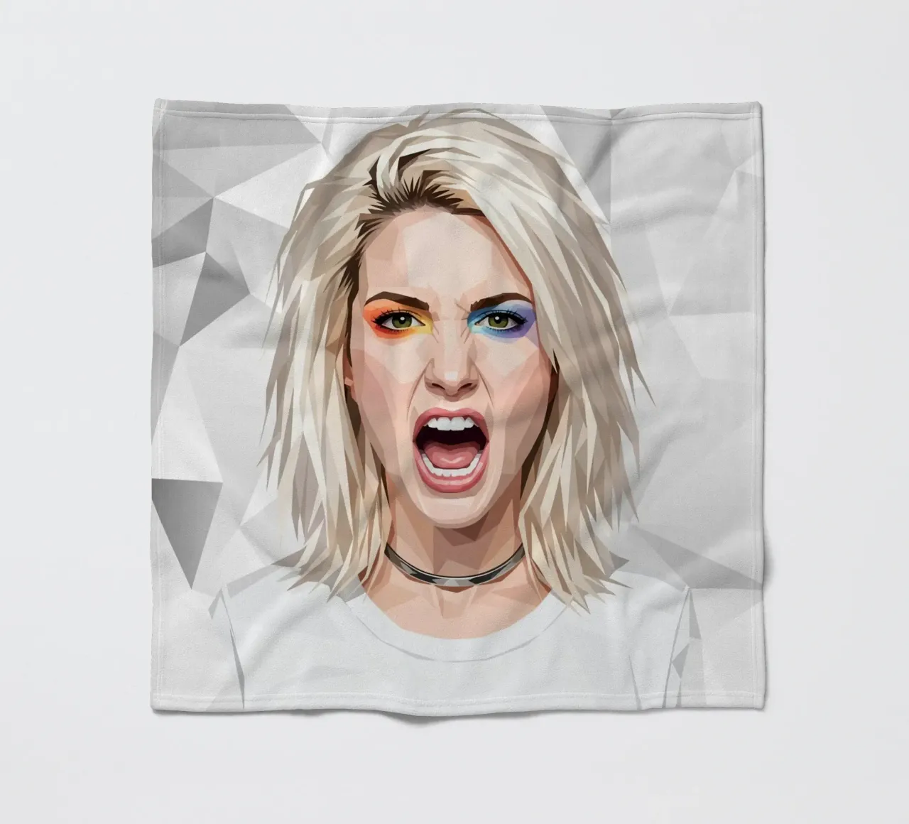 Hayley Williams Scream Paramore Low Poly coperta in pile da Low Profile