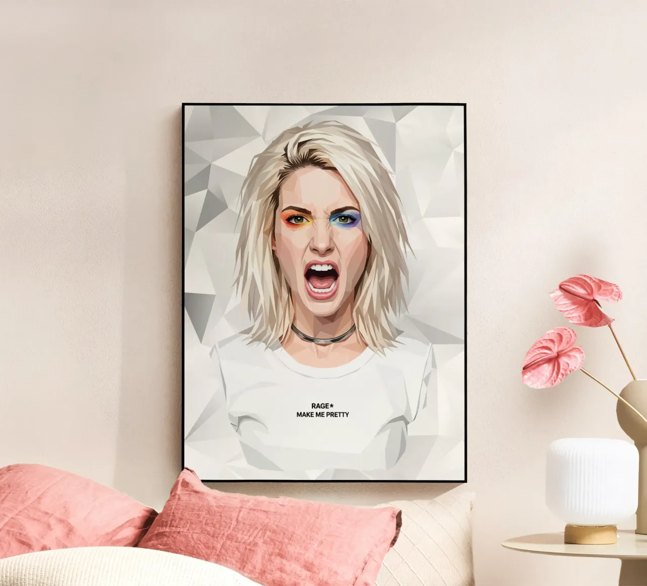 Hayley Williams Scream Paramore Low Poly plexiglass da Low Profile