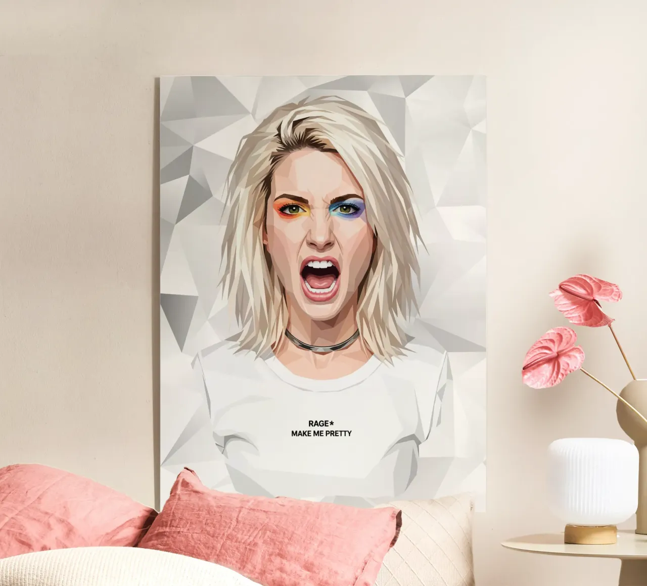 Hayley Williams Scream Paramore Low Poly plexiglass da Low Profile