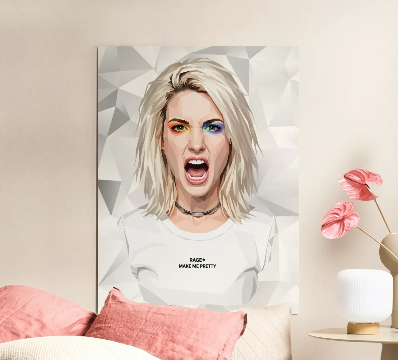 Hayley Williams Scream Paramore Low Poly carta hahnemühle da Low Profile