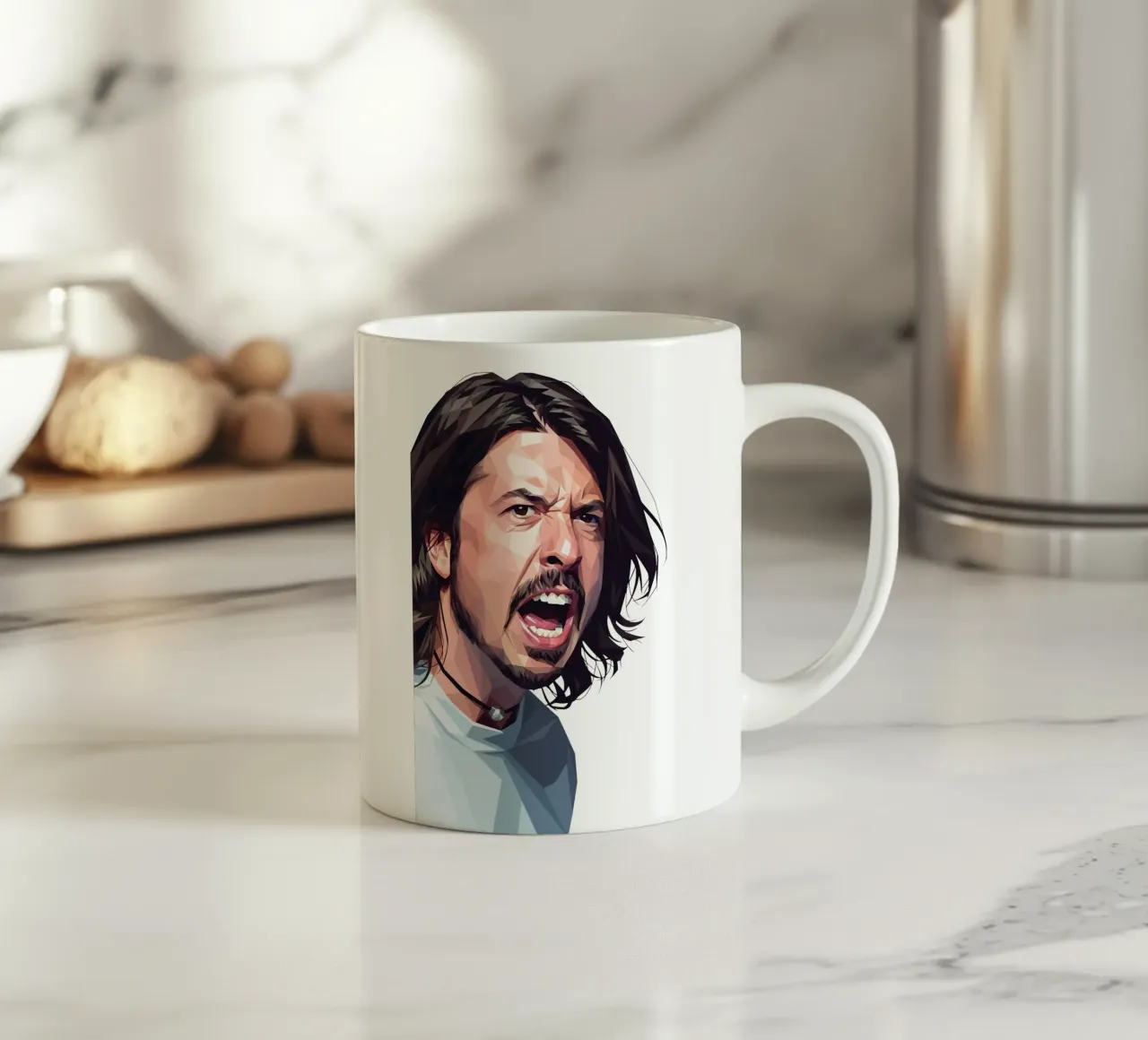 Dave Grohl Urlo Lowpoly tazza in ceramica da Low Profile