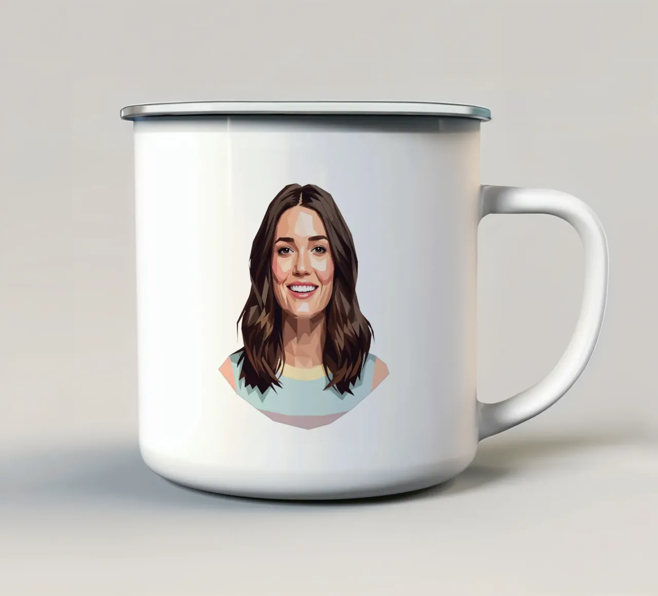 Mandy Moore Lowpoly tazza in smalto da Low Profile