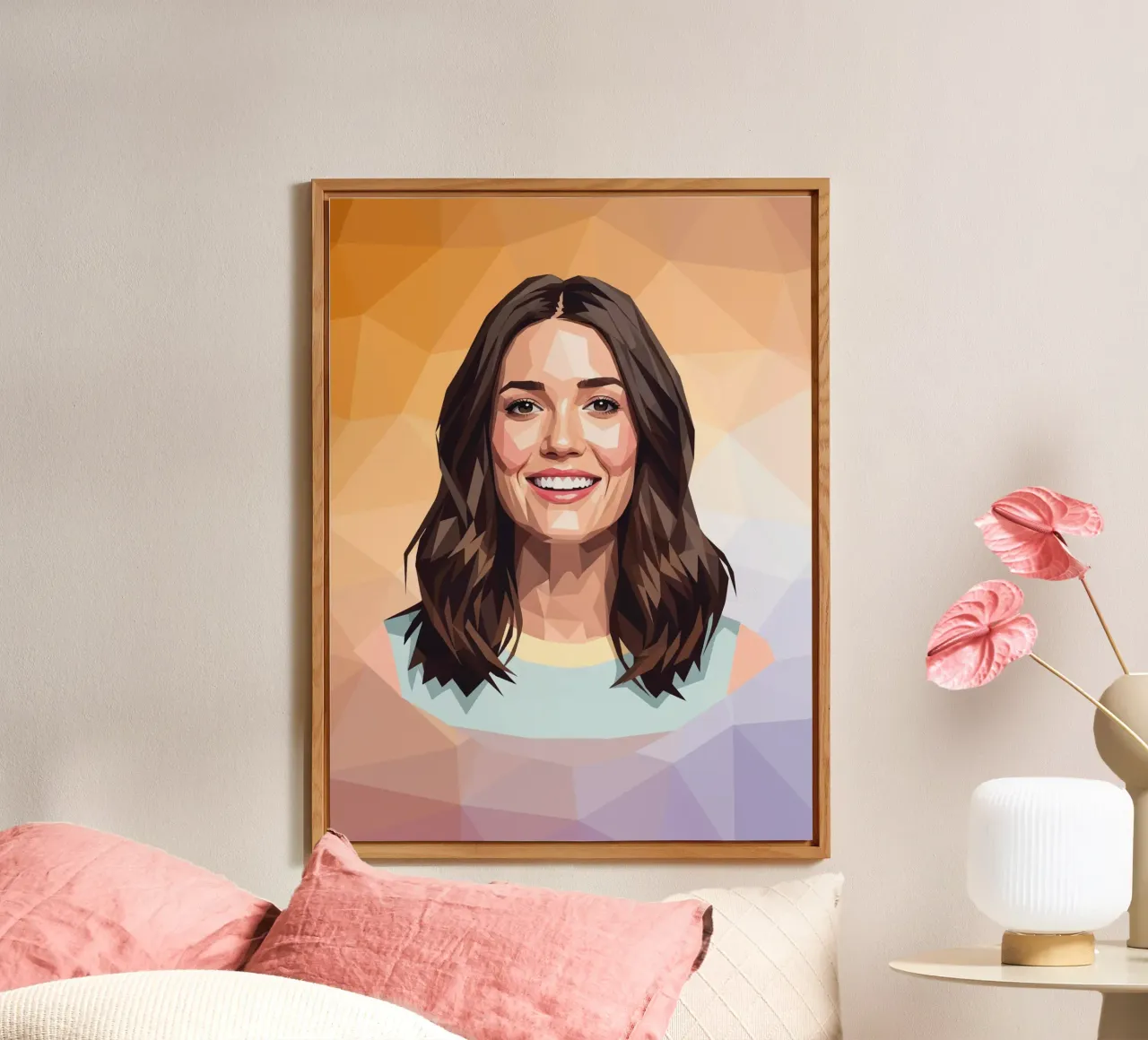 Mandy Moore Lowpoly alluminio dibond da Low Profile