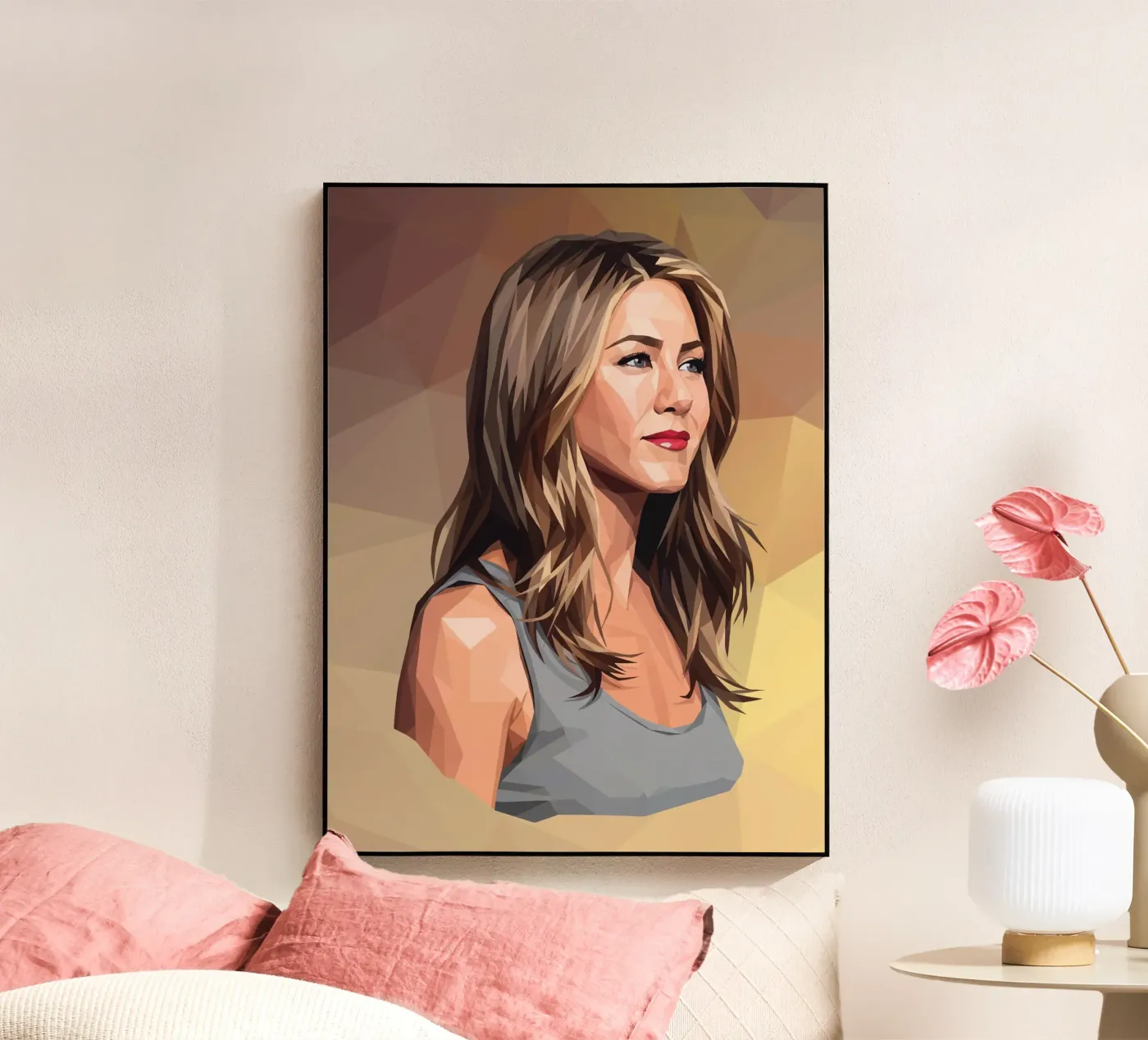 Jennifer Aniston Low poly plexiglass da Low Profile
