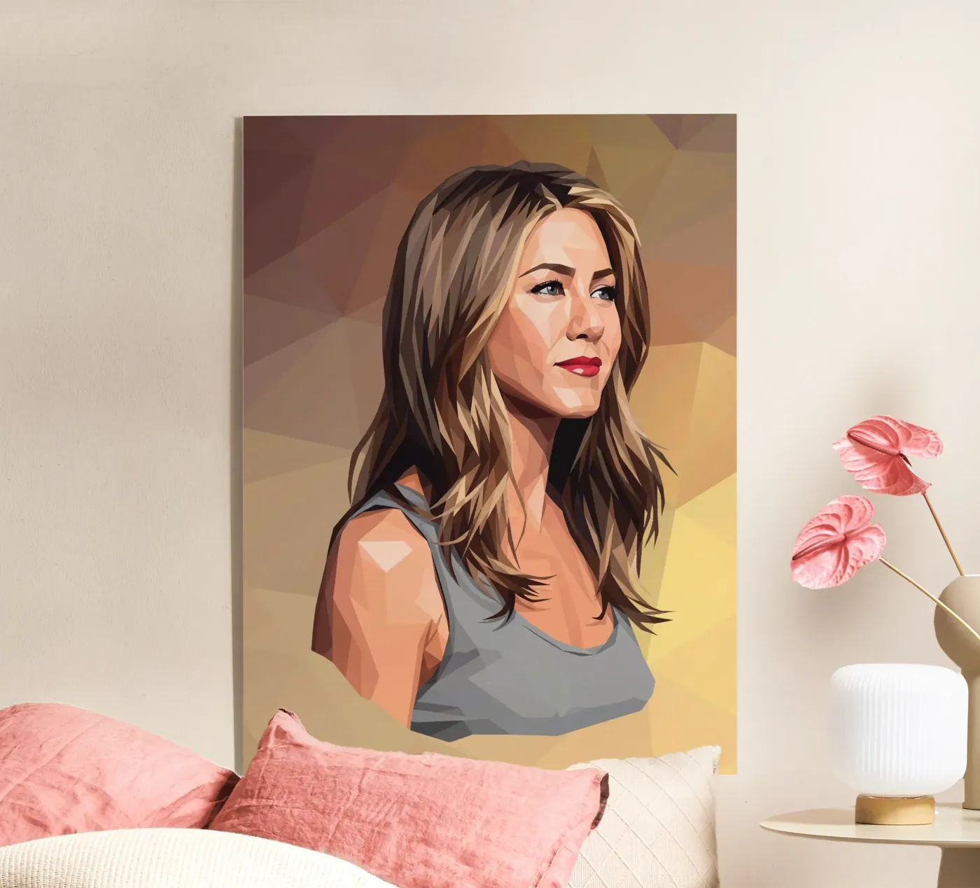 Jennifer Aniston Low poly plexiglass da Low Profile