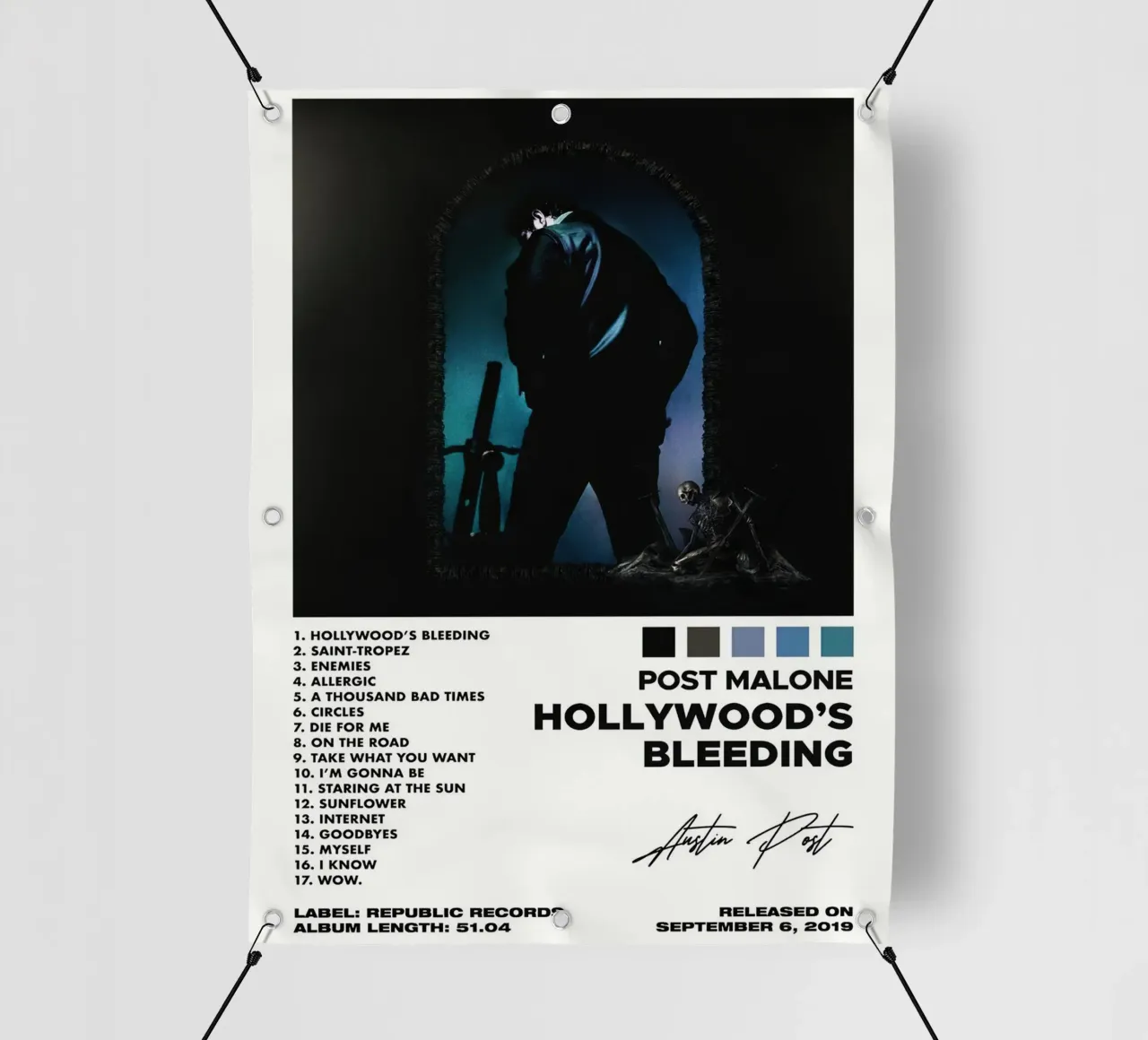 Post Malone Hollywood's Bleeding telo in pvc da Roronoa7