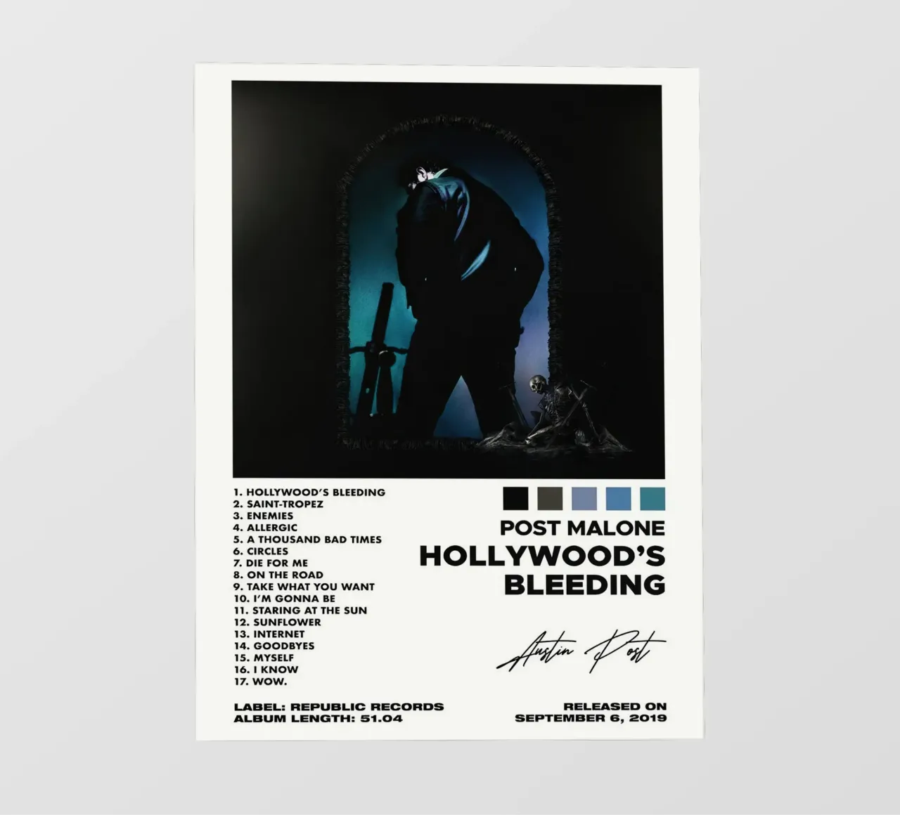 Post Malone Hollywood's Bleeding telo in pvc da Roronoa7