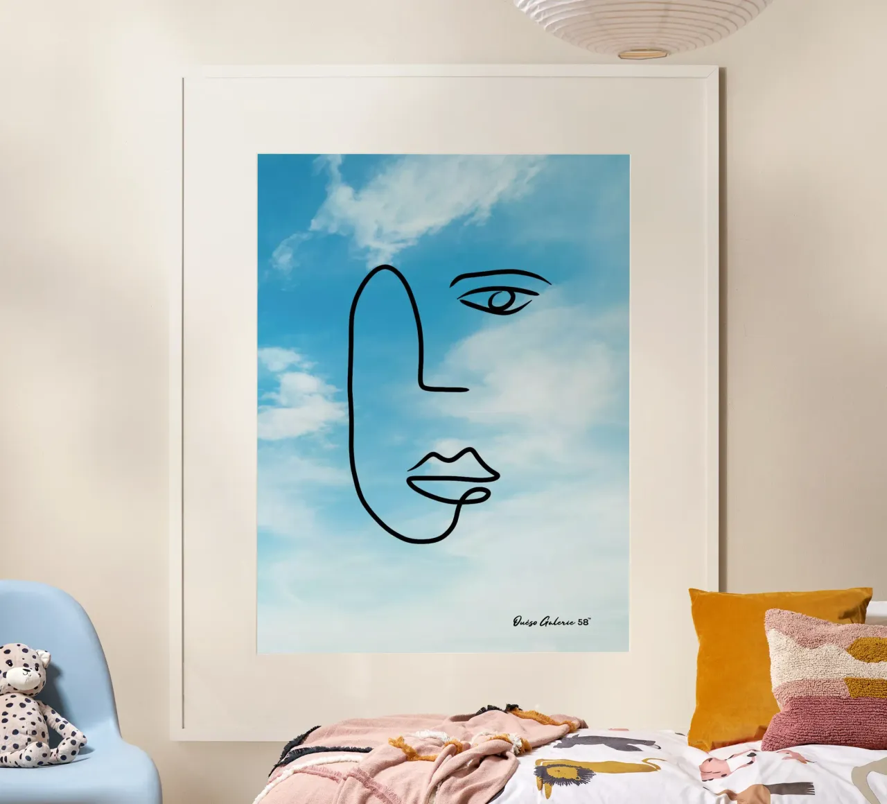 Ciel Bleu poster con telaio in alluminio da Mike Leymi