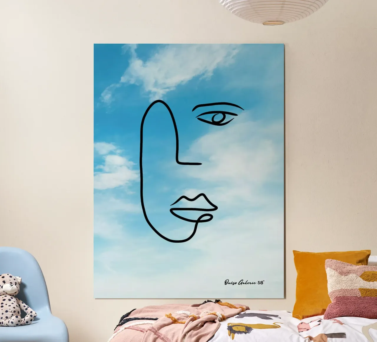 Ciel Bleu poster con telaio in alluminio da Mike Leymi