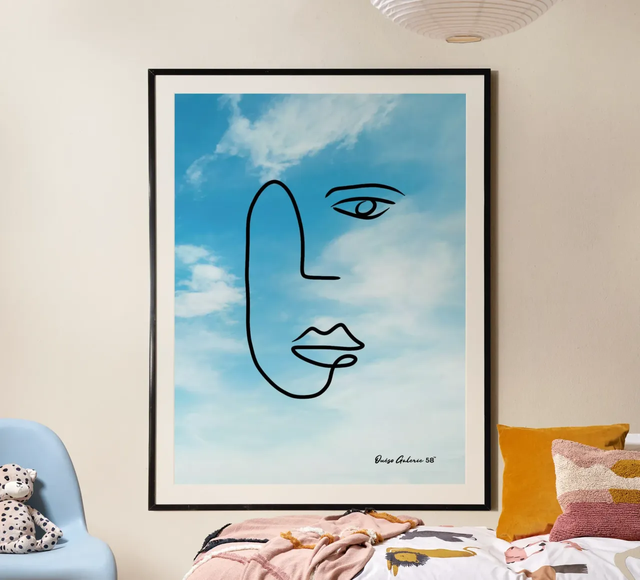 Ciel Bleu poster con telaio in alluminio da Mike Leymi