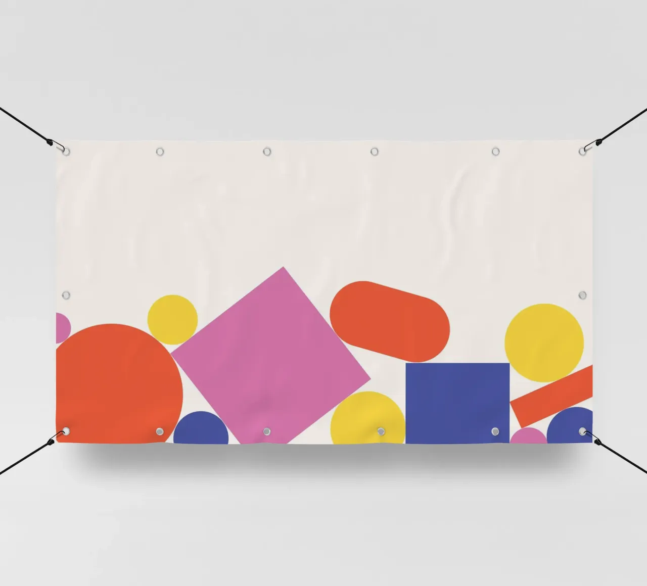 Forme geometriche colorate impilate telo in pvc da galihstudio
