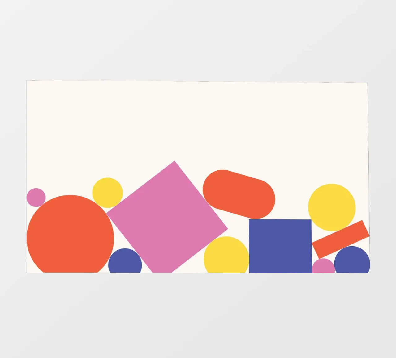 Forme geometriche colorate impilate telo in pvc da galihstudio