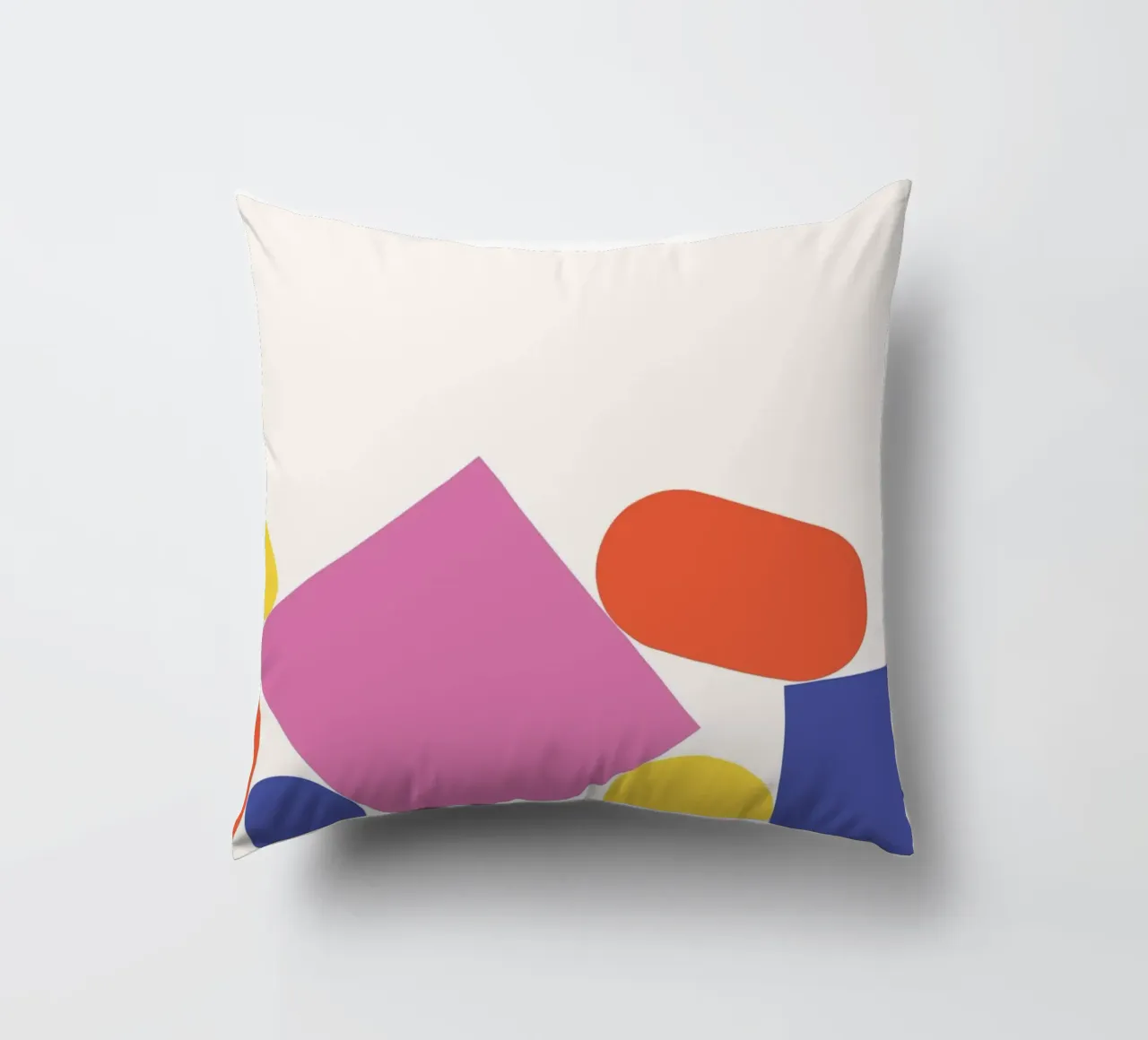 Forme geometriche colorate impilate cuscino da galihstudio