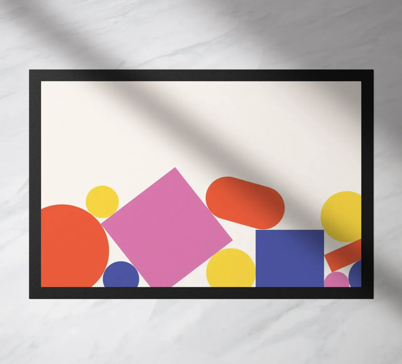 Forme geometriche colorate impilate zerbino da galihstudio