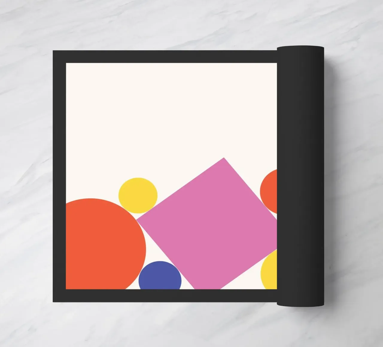 Forme geometriche colorate impilate zerbino da galihstudio