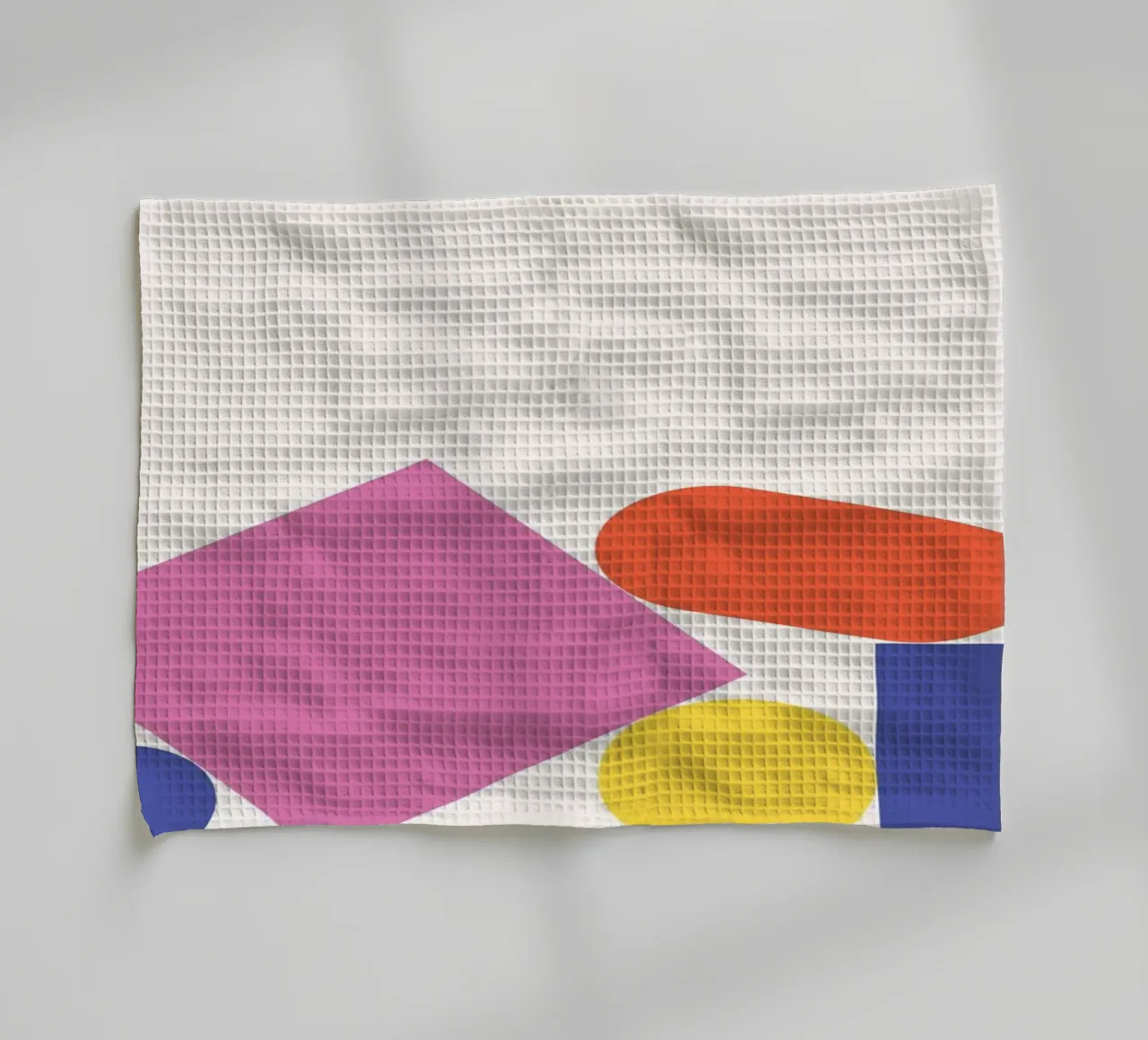 Forme geometriche colorate impilate canovaccio da cucina da galihstudio