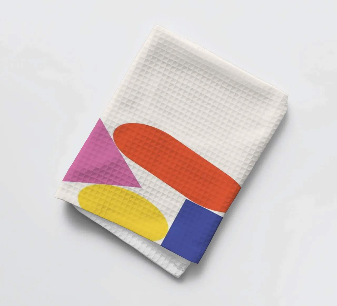 Forme geometriche colorate impilate canovaccio da cucina da galihstudio