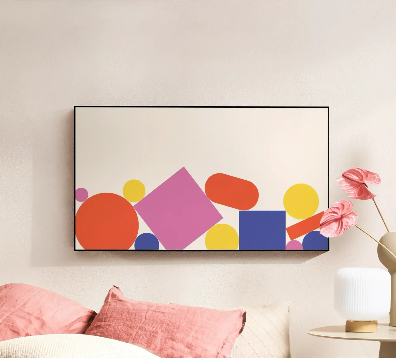 Forme geometriche colorate impilate plexiglass da galihstudio