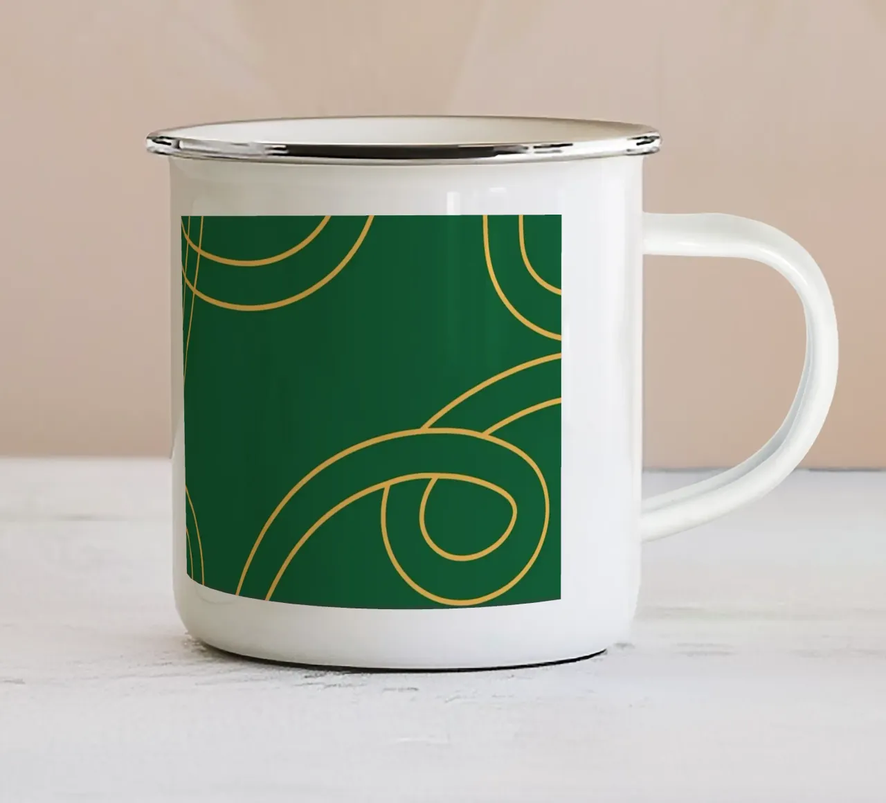 Linea Oro Verde tazza in smalto da galihstudio