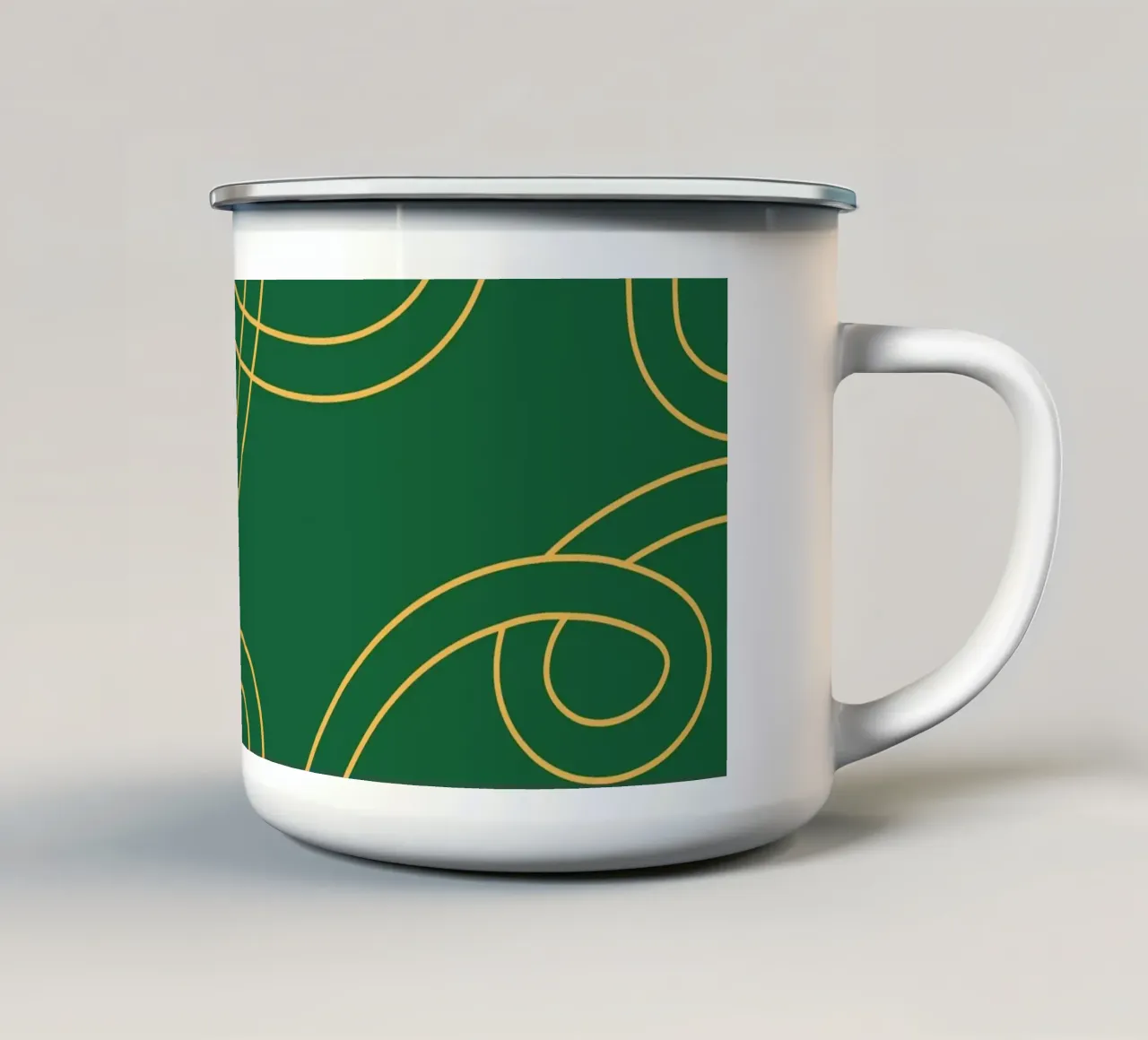 Linea Oro Verde tazza in smalto da galihstudio