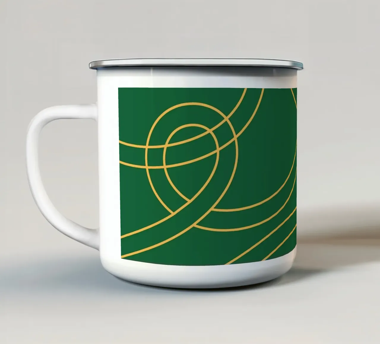 Linea Oro Verde tazza in smalto da galihstudio