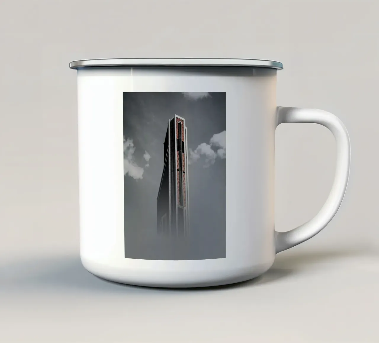skyscape building in sky tazza in smalto da comura