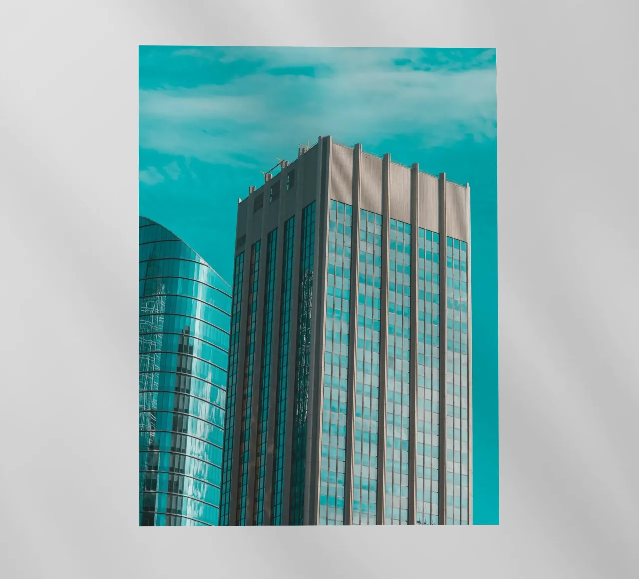 light on blue sky building pellicola backlit da comura