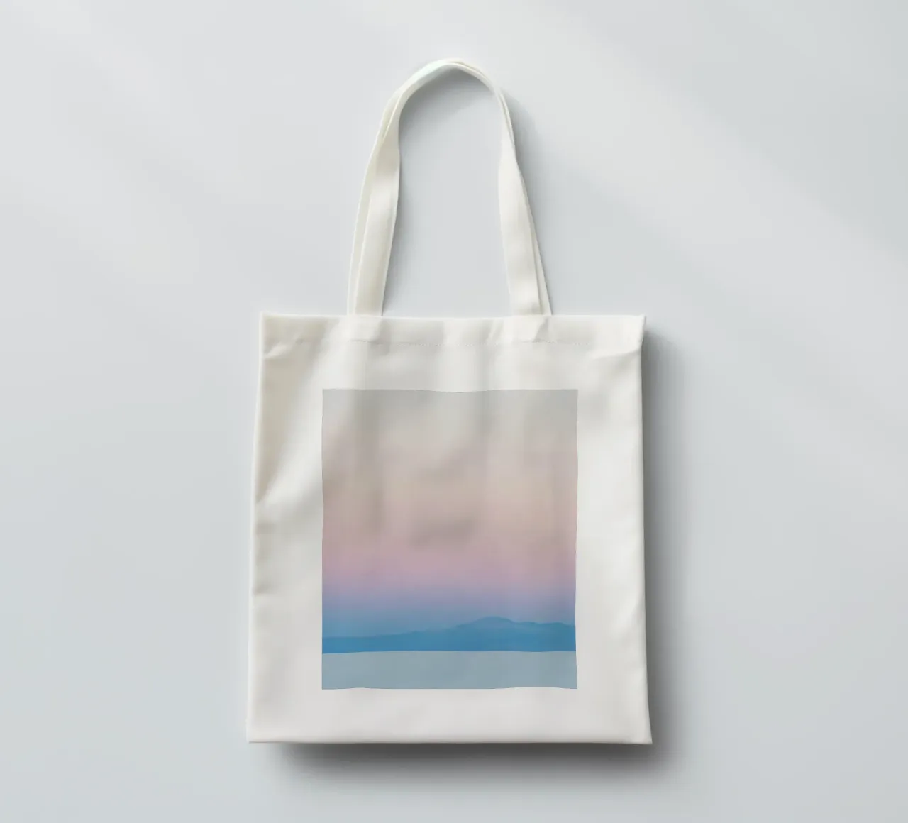 gradient sky and mountain borsa in juta da comura