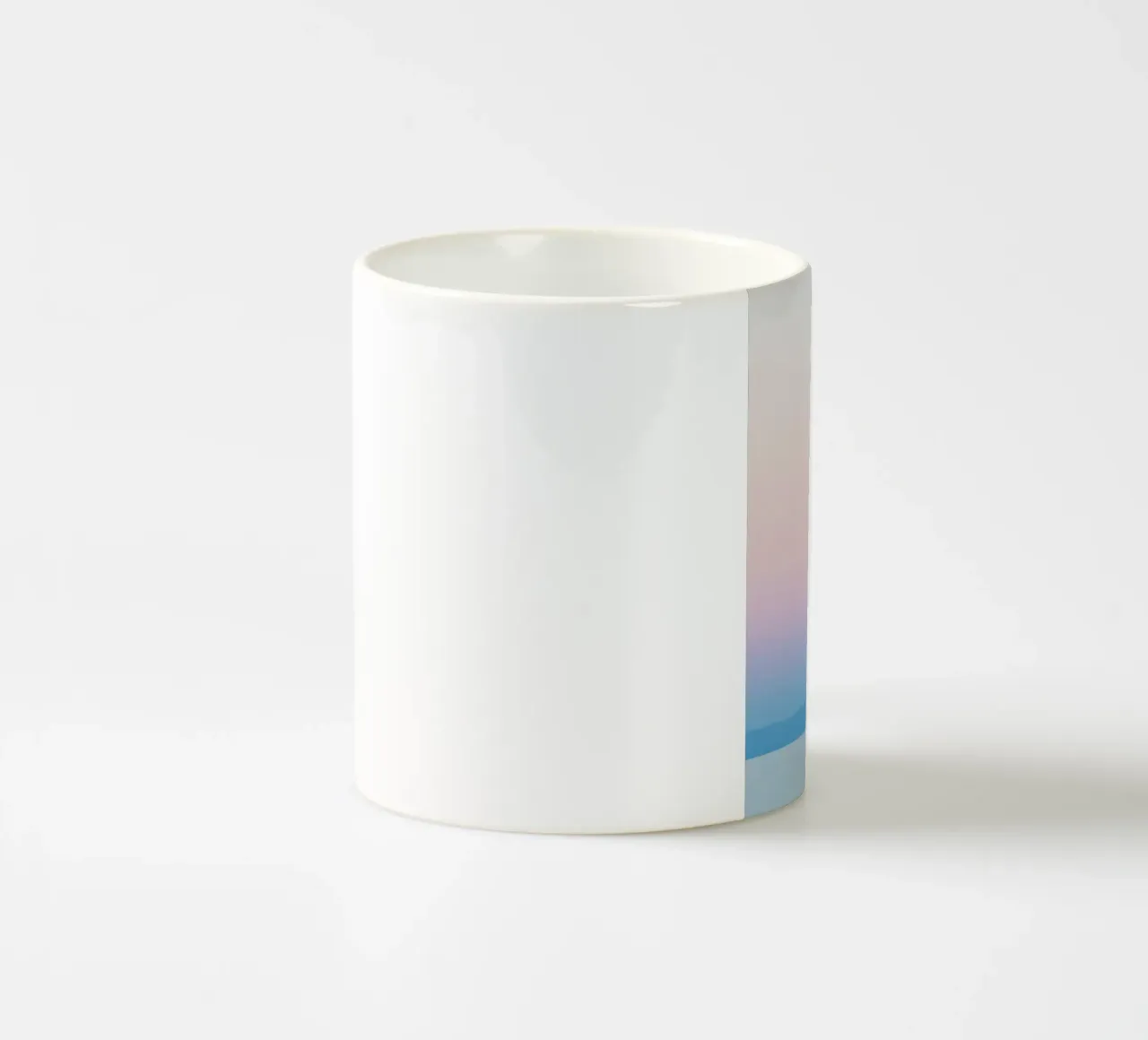 gradient sky and mountain tazza in ceramica da comura