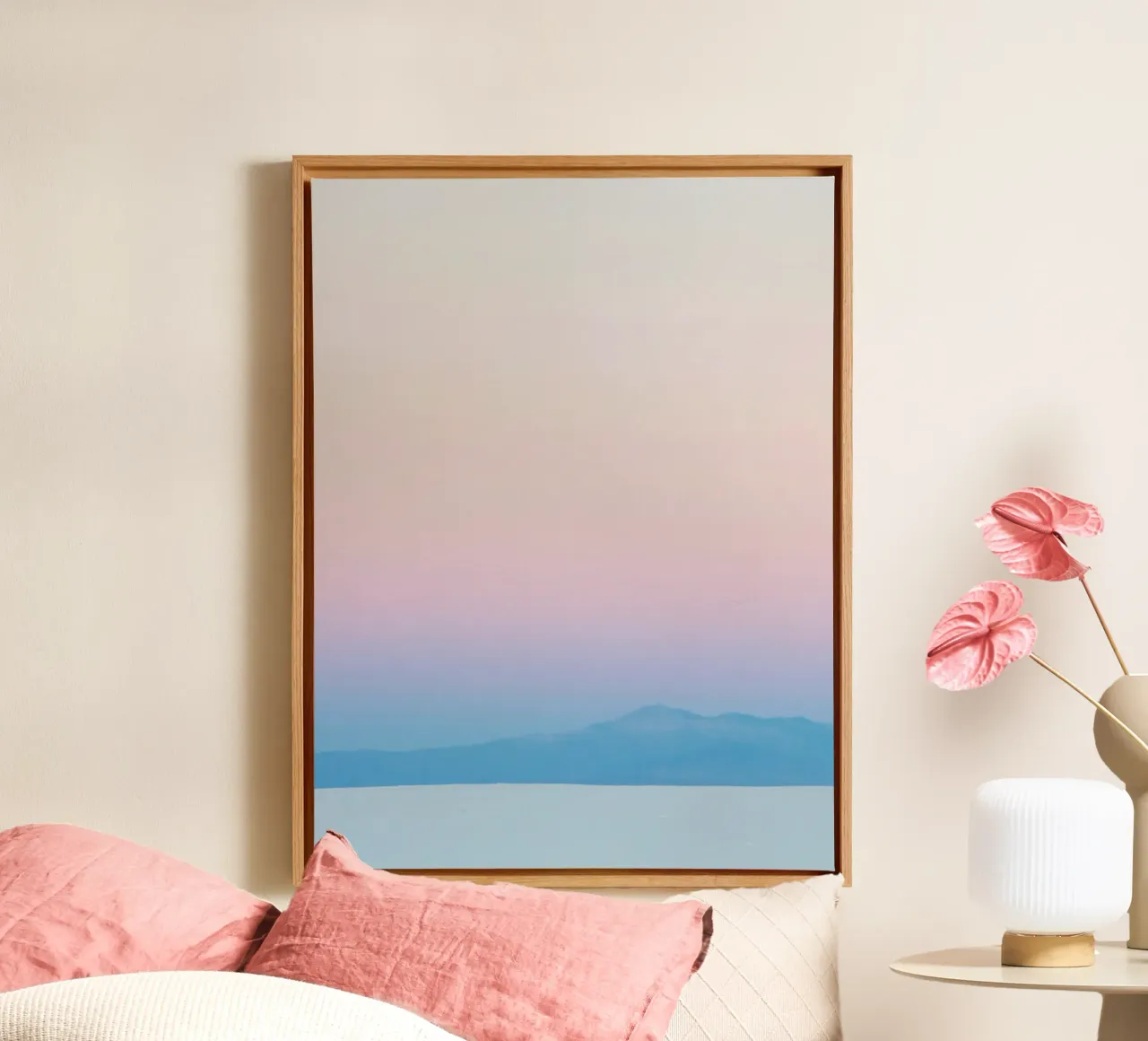 gradient sky and mountain tela da comura
