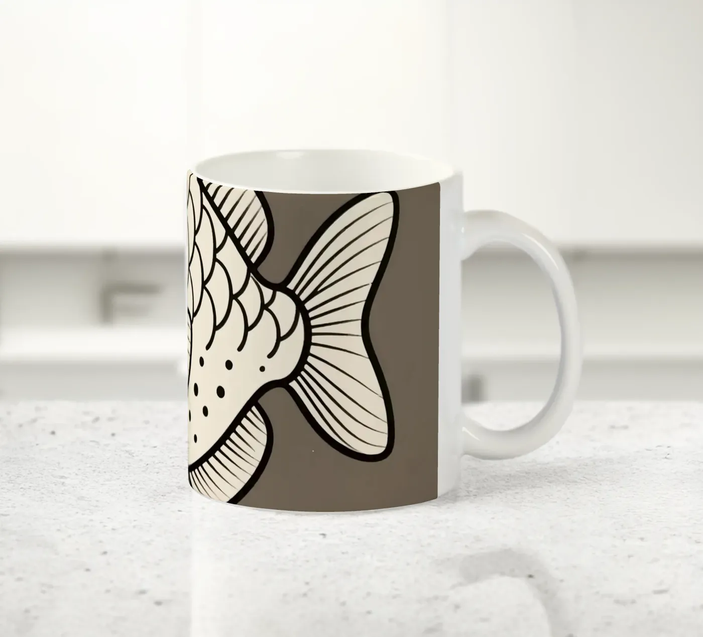 Fish ceramic mug by knowledge