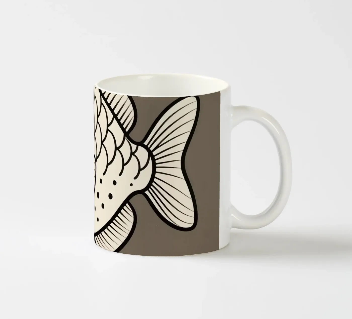 Fish ceramic mug by knowledge