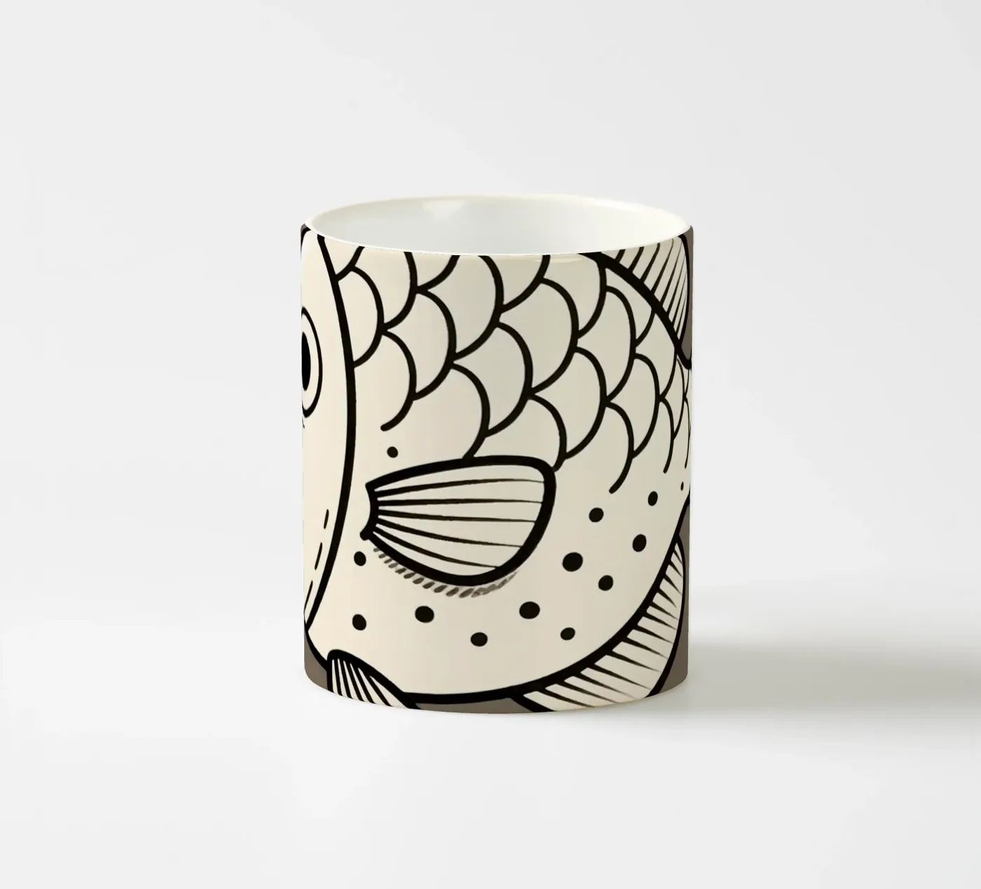 Fish ceramic mug by knowledge