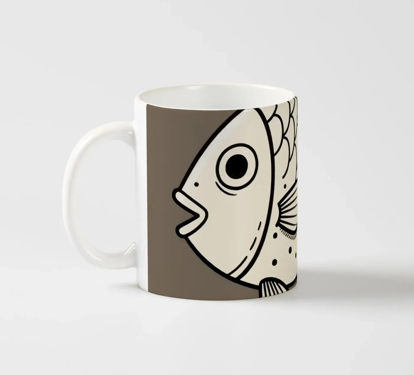 Fish ceramic mug by knowledge