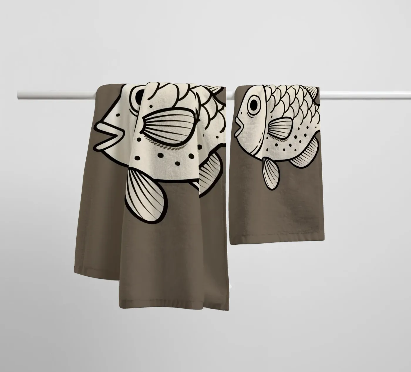Vis badhanddoek van knowledge