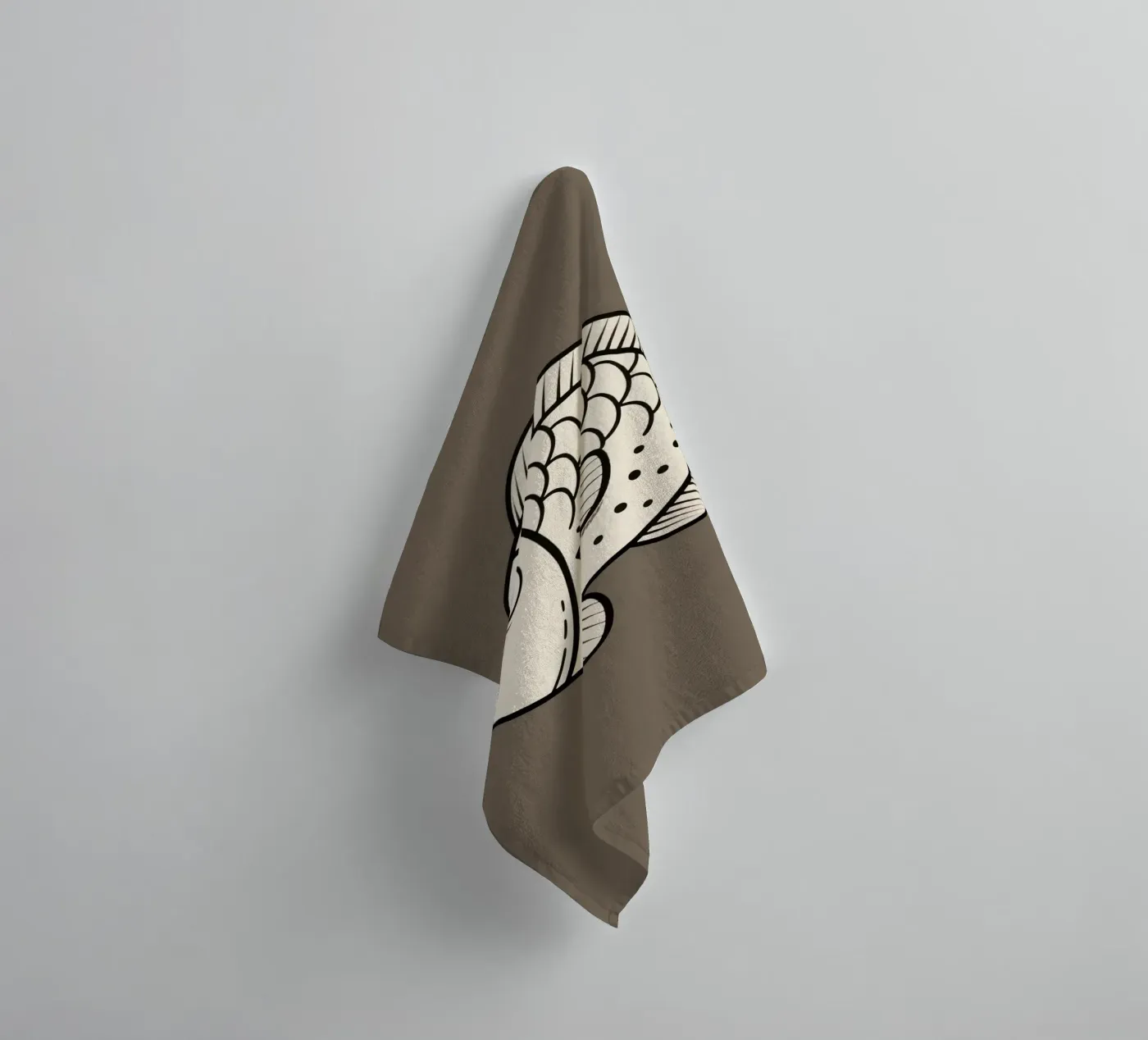 Vis badhanddoek van knowledge