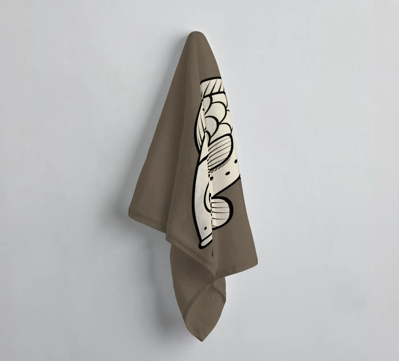 Vis badhanddoek van knowledge