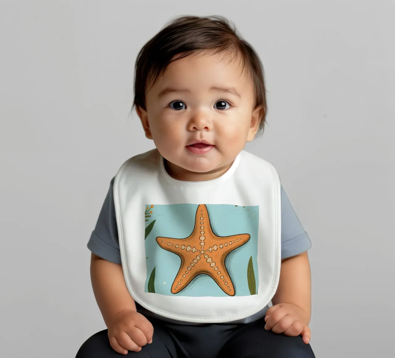 Starfish baby bib by knowledge