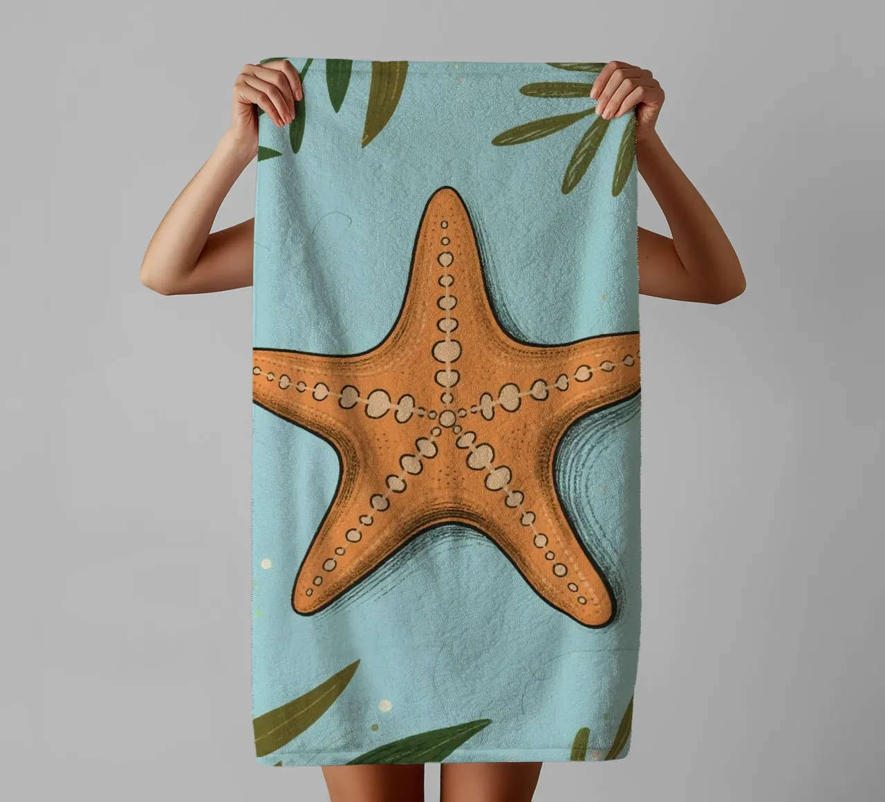 Zeester badhanddoek van knowledge