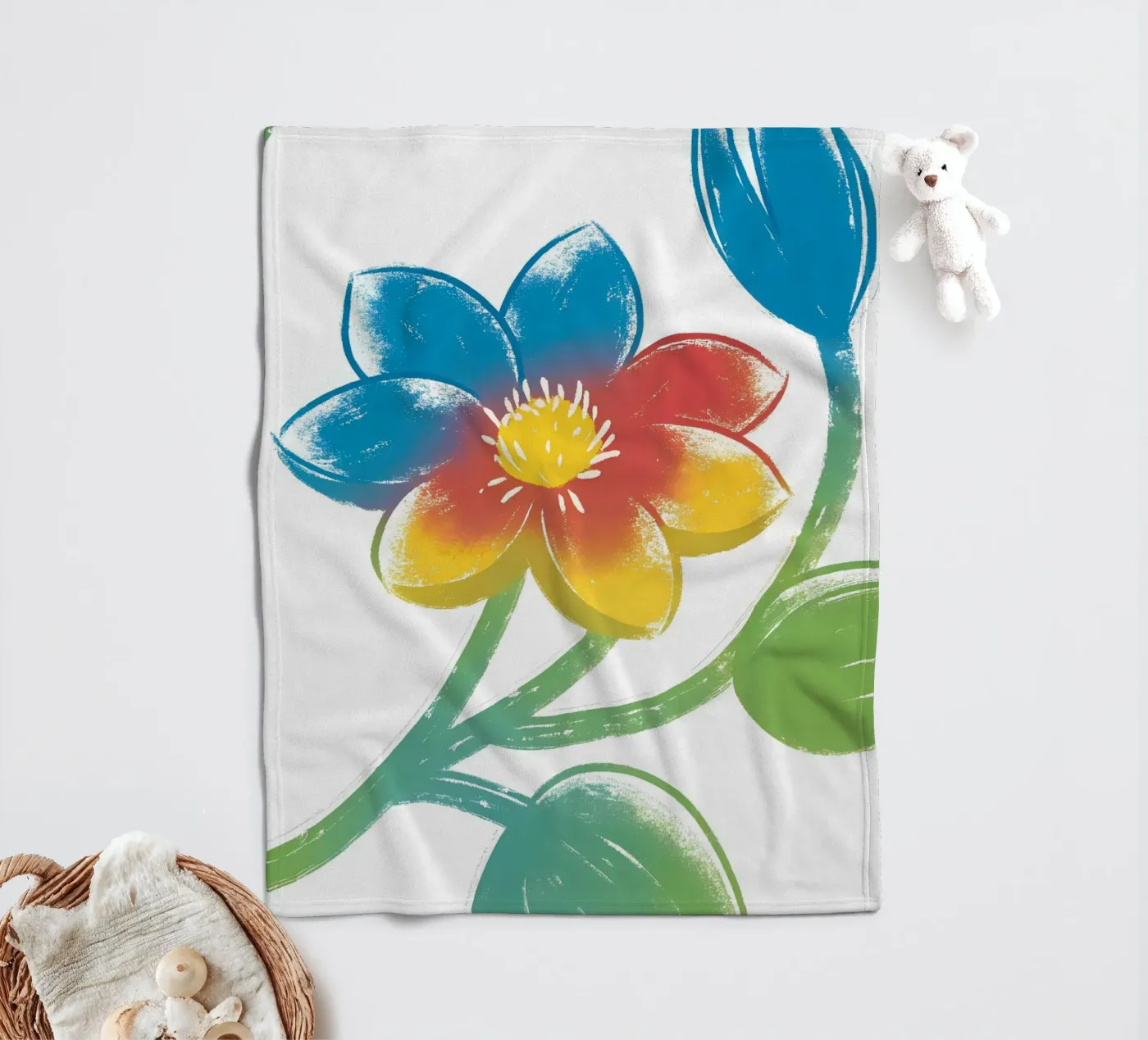Blume Fleecedecke von PREKETEWE