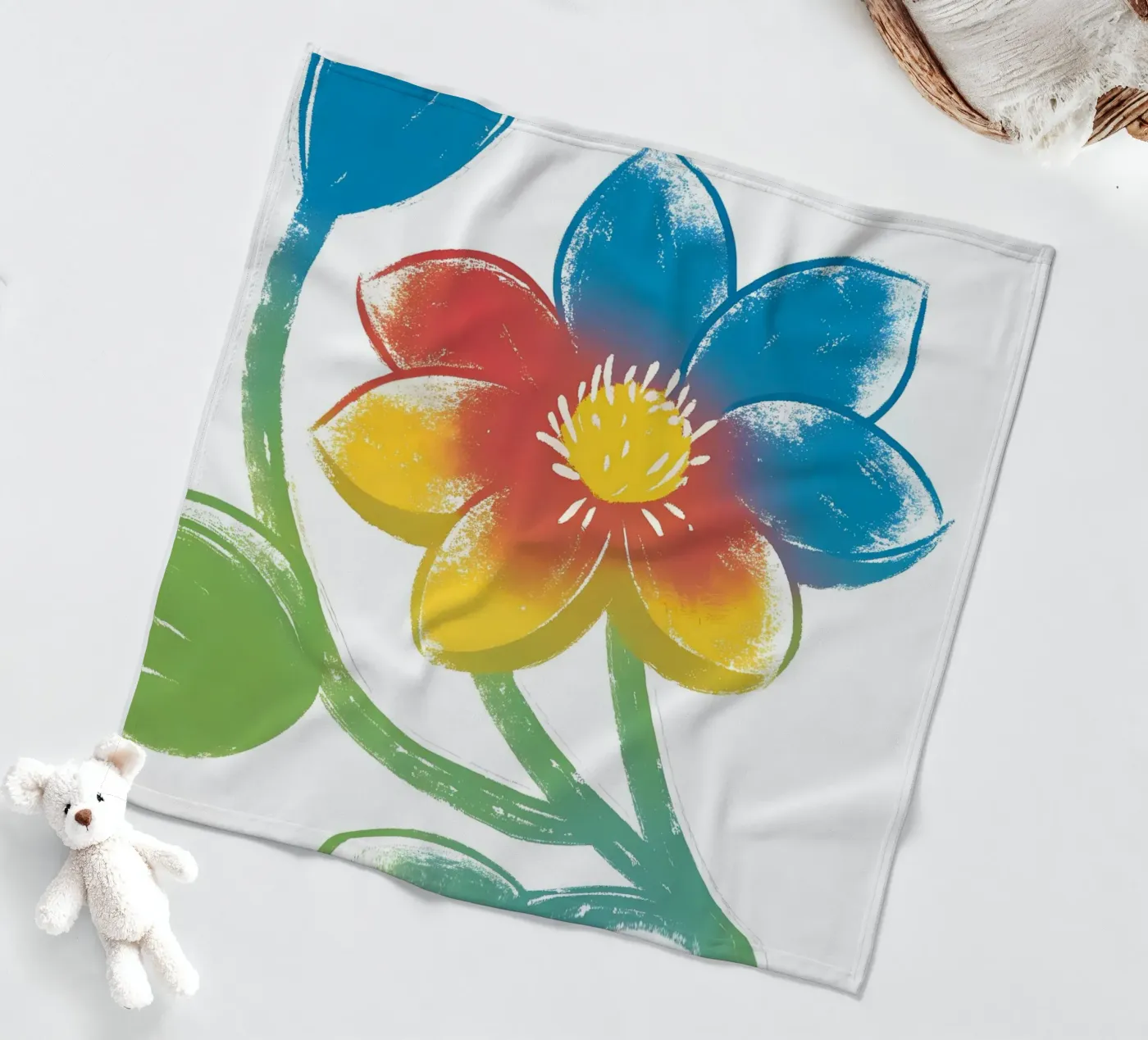 Blume Fleecedecke von PREKETEWE