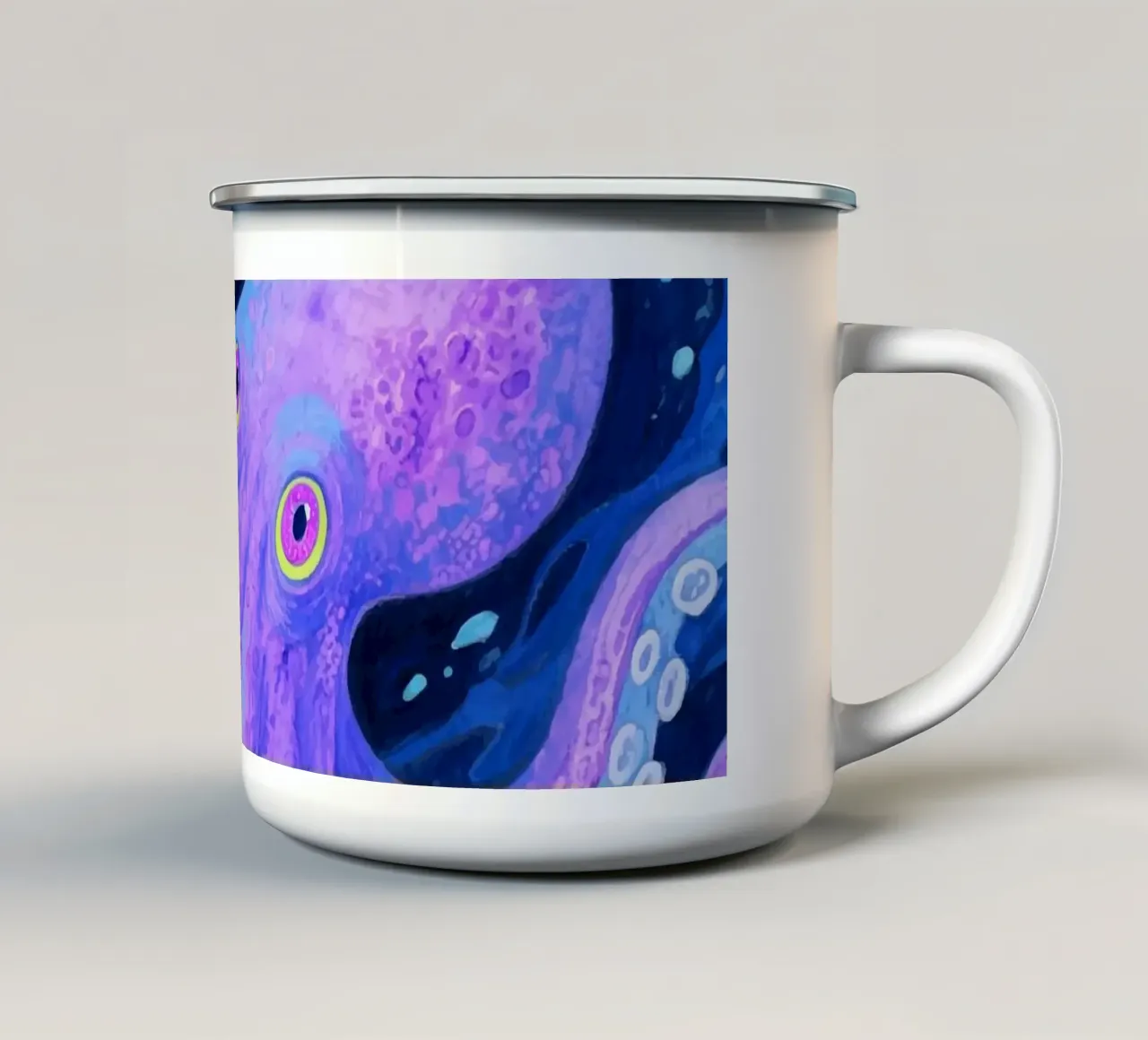 Polpo tazza in smalto da knowledge