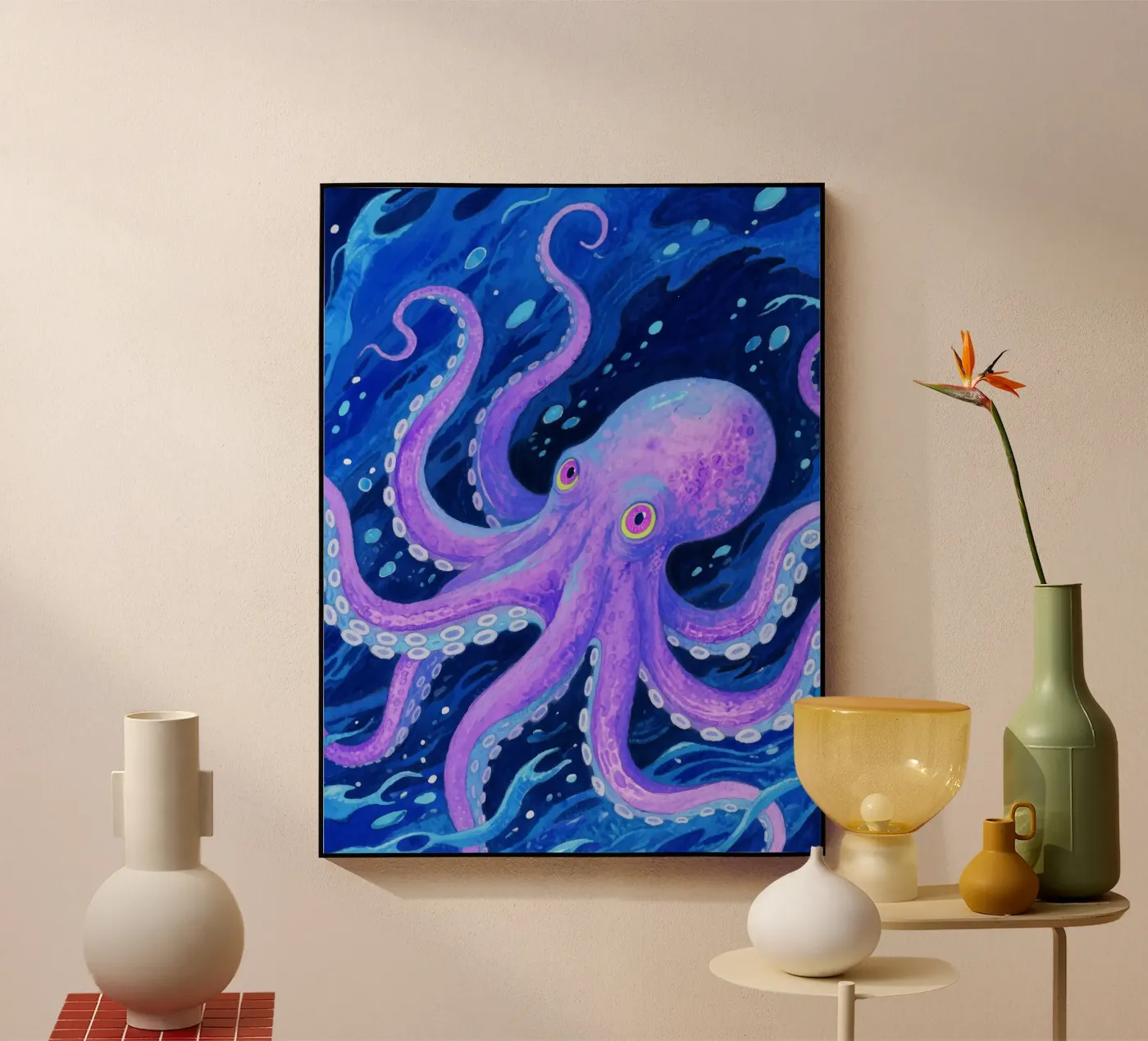 Octopus acrylic glass by knowledge