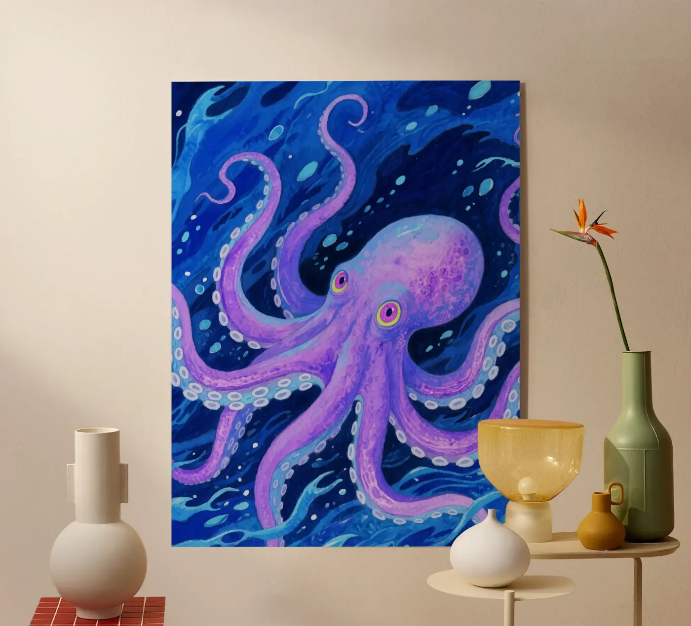 Octopus acrylic glass by knowledge