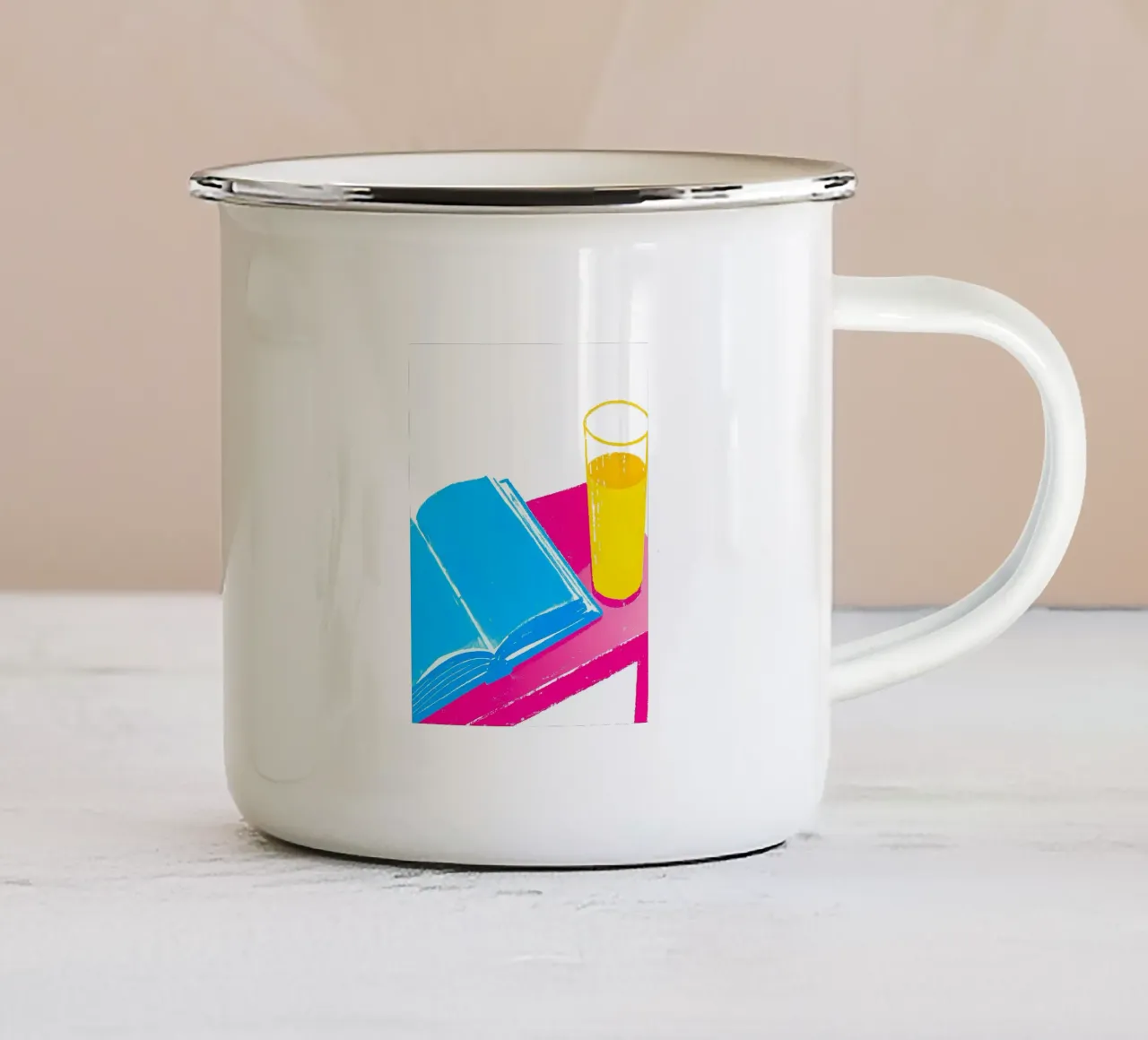 Vetro e libro tazza in smalto da PREKETEWE