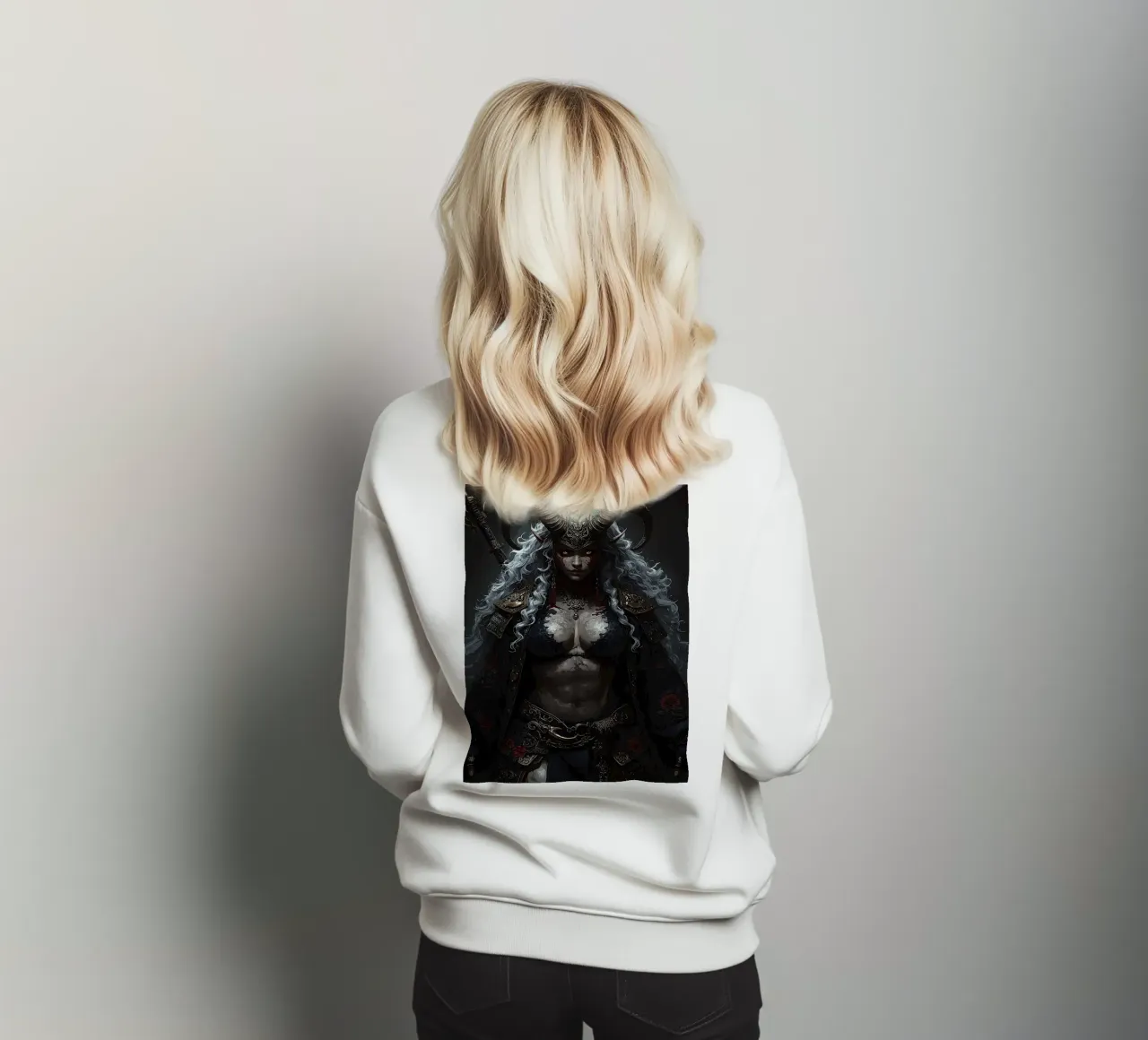 De gehoornde keizerin van de schaduwen sweatshirt van van hellen