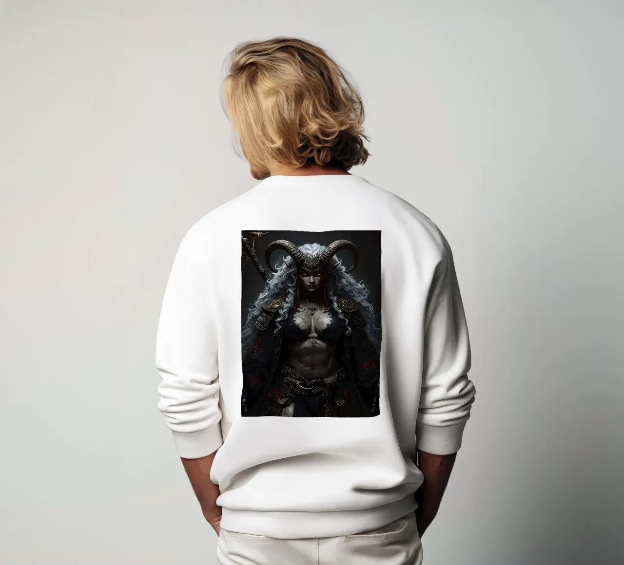 De gehoornde keizerin van de schaduwen sweatshirt van van hellen