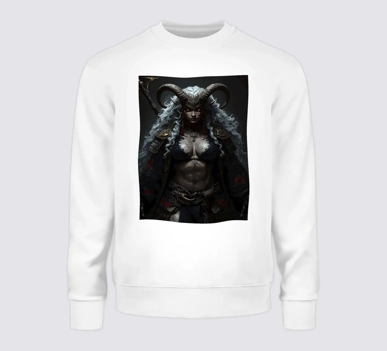 De gehoornde keizerin van de schaduwen sweatshirt van van hellen