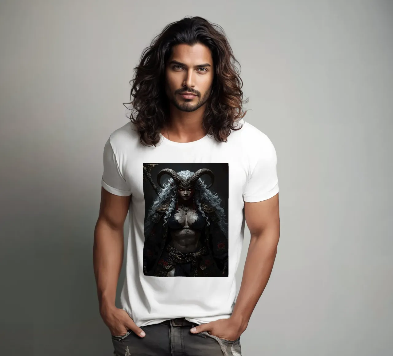 De gehoornde keizerin van de schaduwen t-shirt van van hellen