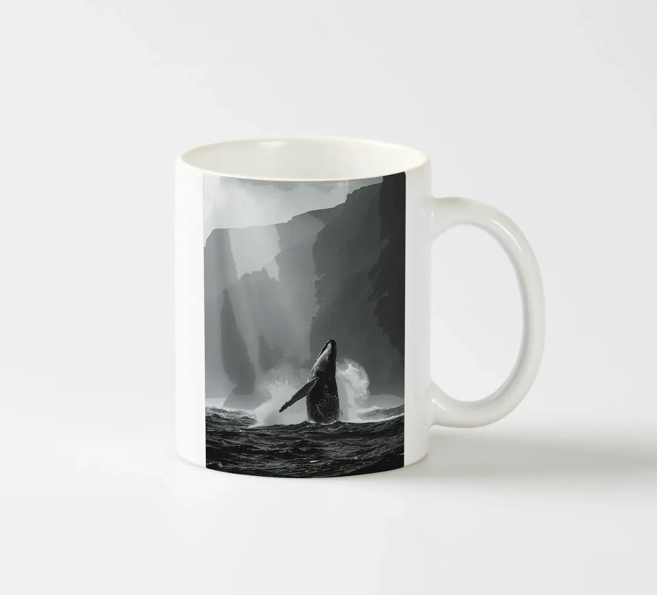 Echi degli abissi in monocromia tazza in ceramica da van hellen
